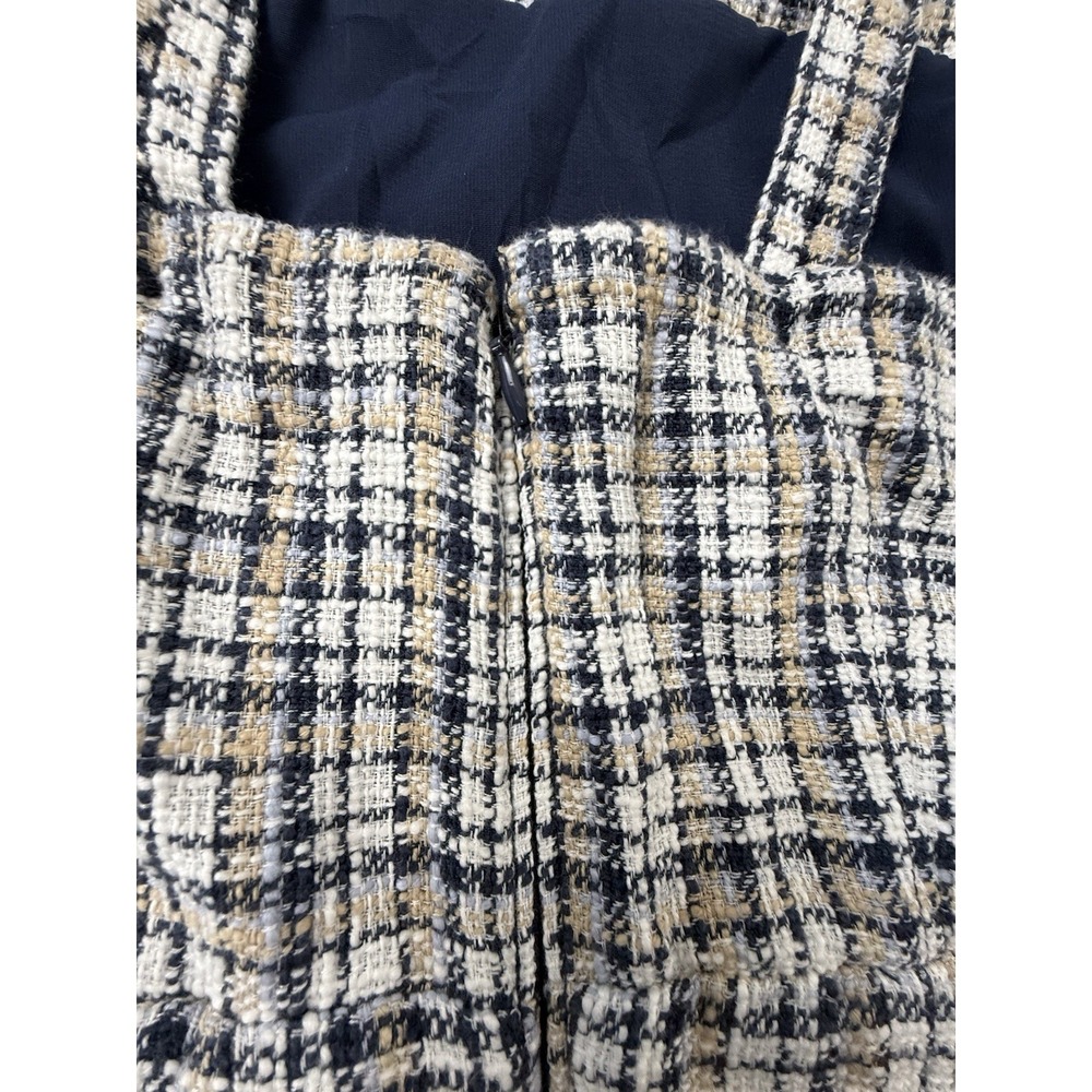 Abercrombie Tweed Mini Dress Small Plaid Preppy Old Money Quiet Luxury - Picture 6 of 16